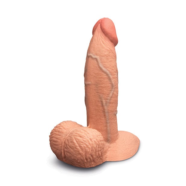 B Vibe - Slipskin 6" Girthy Realistic Dildo (Mocha) BV1019 CherryAffairs