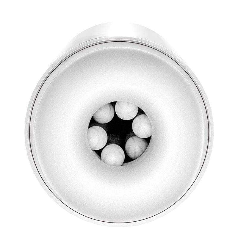 Erocome - Ara Thrusting Vibrating Stroker Masturbator (White) Masturbator Soft Stroker (Vibration) Rechargeable