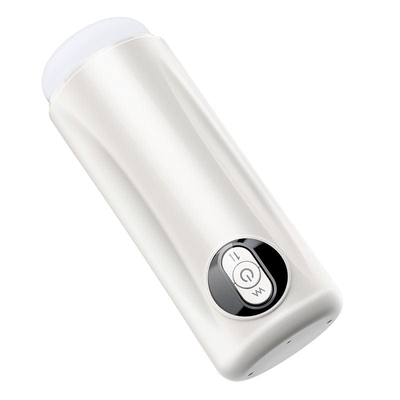 Erocome - Ara Thrusting Vibrating Stroker Masturbator (White) Masturbator Soft Stroker (Vibration) Rechargeable
