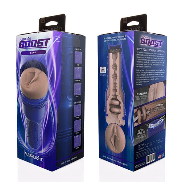 Fleshlight - Boost Bang Masturbator (Beige) Masturbator Vagina (Non Vibration)