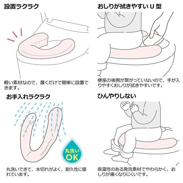 Richell - Toddler Potty Training Foam Toilet Seat Baby Potties