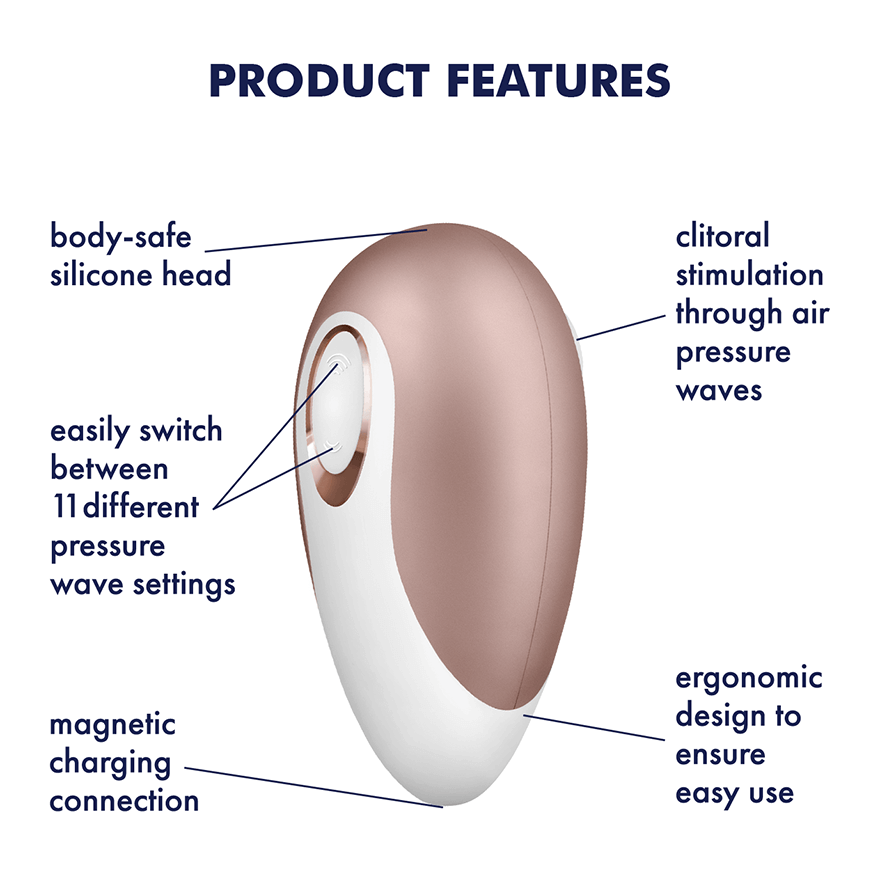 Satisfyer - Pro Deluxe Air Pulse Rechargeable Clitoral Air Stimulator (Rose Gold) - CherryAffairs.sg