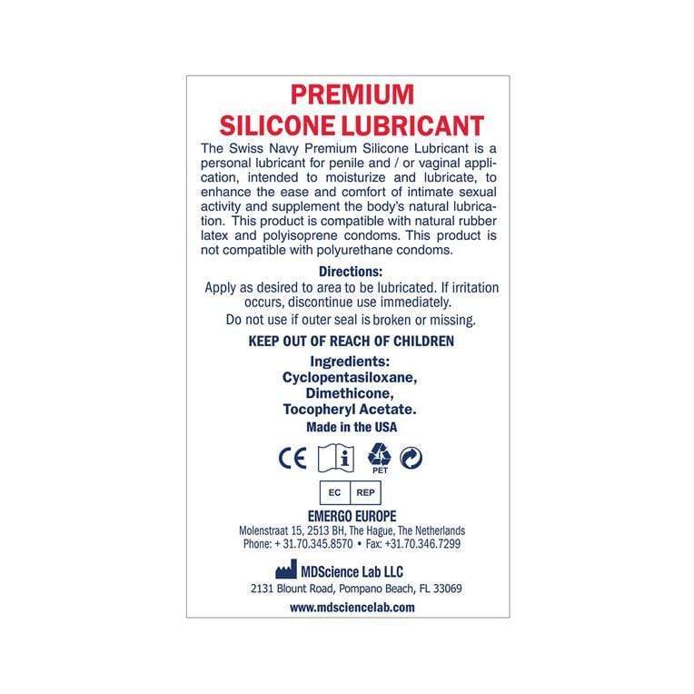 Swiss Navy - Silicone Premium Lubricant - CherryAffairs.sg