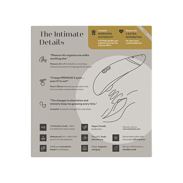 Womanizer - Premium 2 Clitoral Air Stimulator CherryAffairs