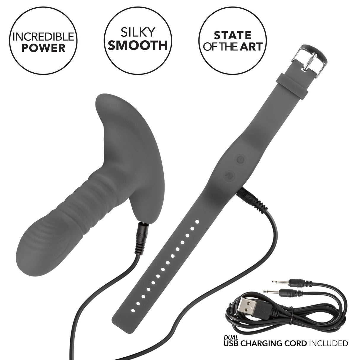 California Exotics - Eclipse Wristband Remote Thrusting Rotator Probe Anal Plug (Black) CE1931 CherryAffairs