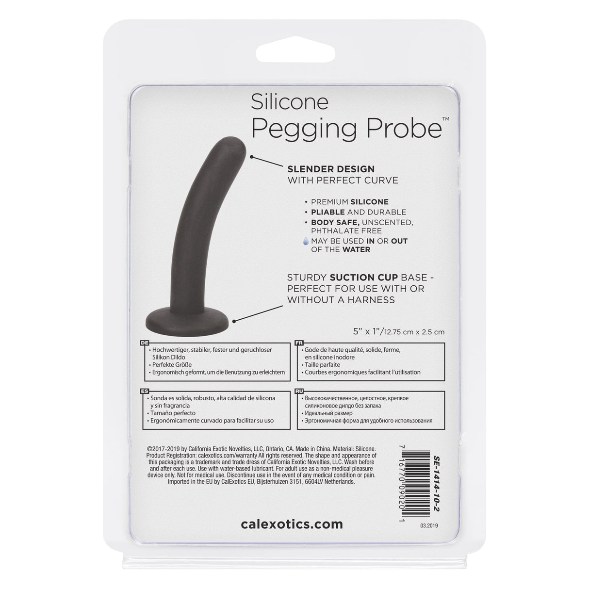 California Exotics - Silicone Pegging Probe Strap On Dildo (Black) CE1915 CherryAffairs