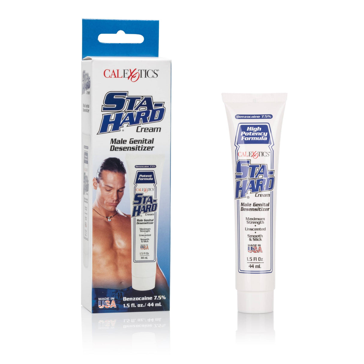 California Exotics - Sta Hard Male Genital Desensitizer Delay Cream (White) CE1537 CherryAffairs