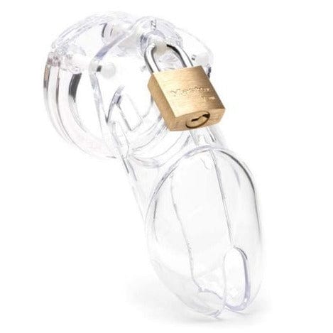 CBX - CB-6000 3 1/4" Chastity Cock Cage and Lock Set Clear 094922298515 Plastic Cock Cage (Non Vibration)