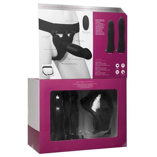 Doc Johnson - Body Extensions Be Naughty Vibrating 4 Piece Strap On Set (Black) DD1164 CherryAffairs