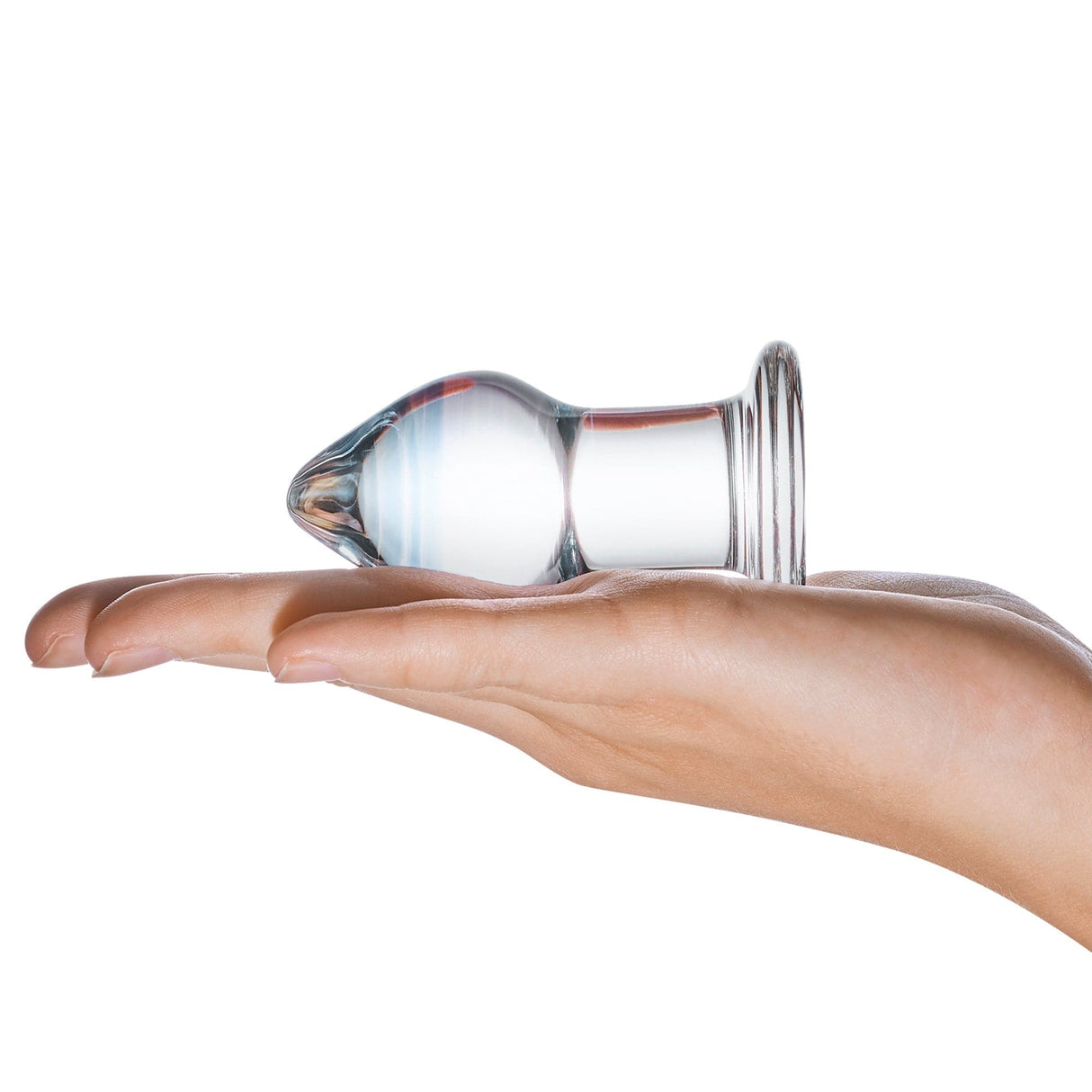 Glas - Amethyst Rain Glass Butt Plug 3.25" (Clear) - CherryAffairs.sg