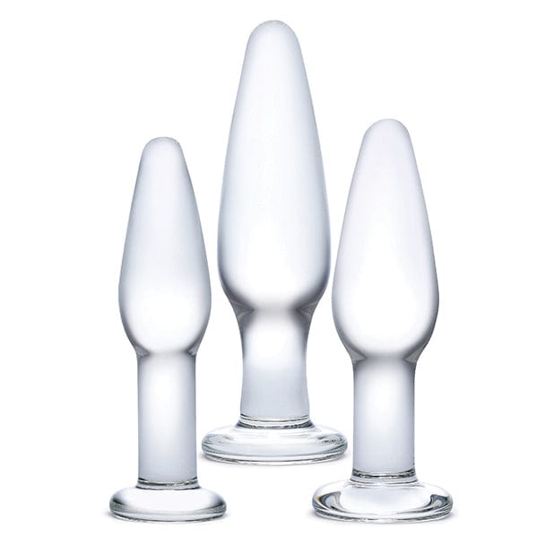 Glas - Glass Anal Training Kit Set 3 Piece (Clear) Anal Kit (Non Vibration)