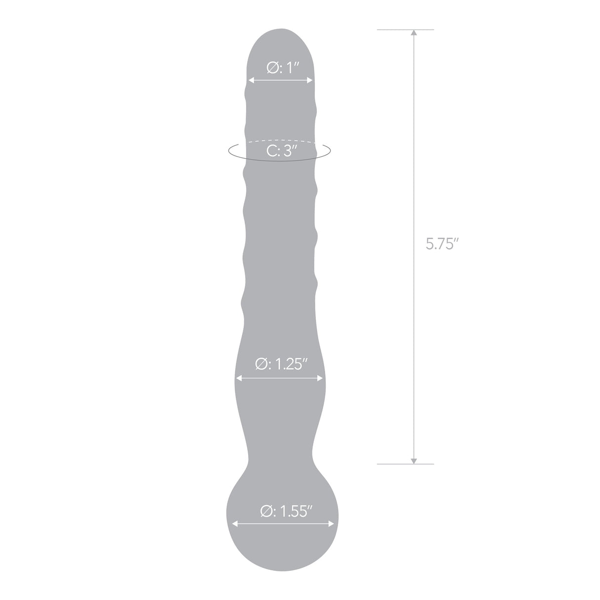 Glas - Joystick Clear Glass Dildo 8" (Clear) - CherryAffairs.sg