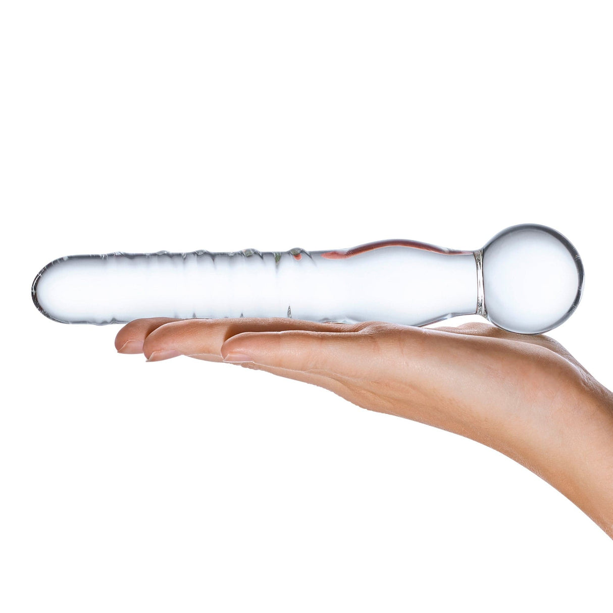 Glas - Joystick Clear Glass Dildo 8" (Clear) - CherryAffairs.sg