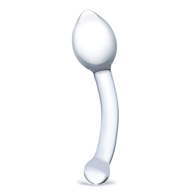 Glas - Pure Indulgence Anal Slider Hand Blown Glass Dildo 8" (Clear) Glass Anal Plug (Non Vibration)