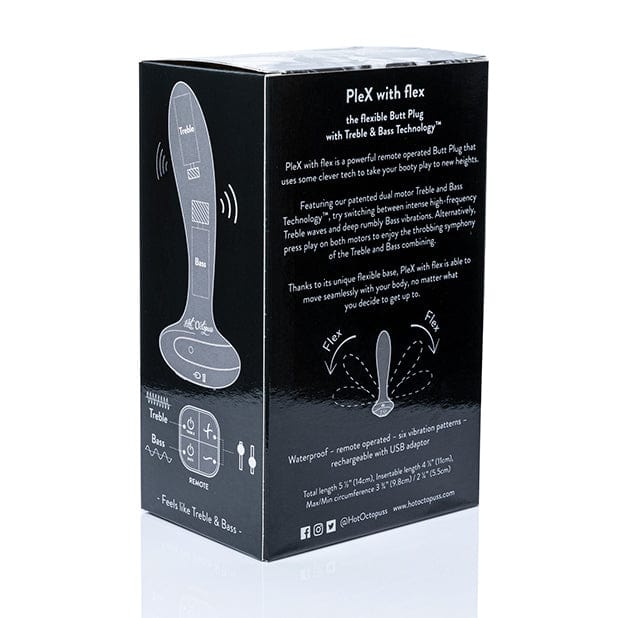 Hot Octopuss - PleX with Flex Remote Control Butt Plug (Black) Remote Control Anal Plug (Vibration) Rechargeable