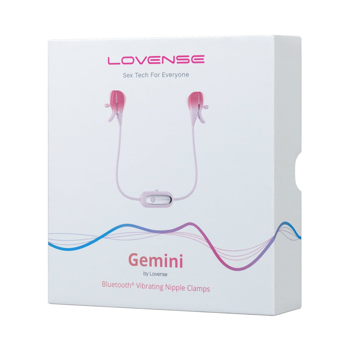 Lovense - Gemini App-Controlled Vibrating Nipple Clamps (Pink) Nipple Clamps (Vibration) Rechargeable