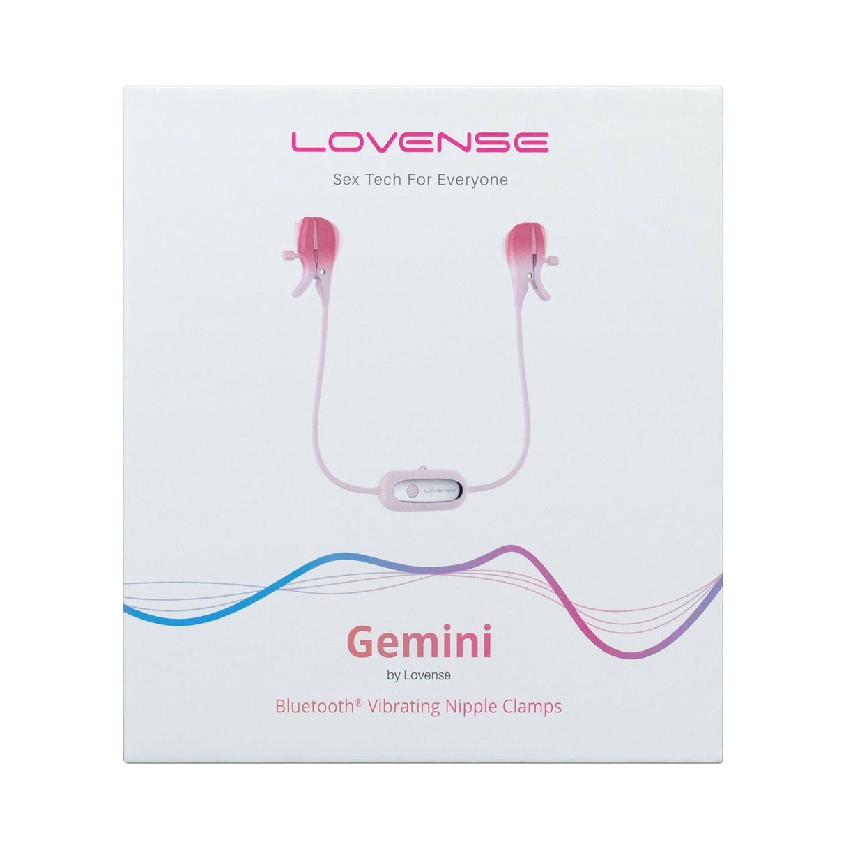 Lovense - Gemini App-Controlled Vibrating Nipple Clamps (Pink) Nipple Clamps (Vibration) Rechargeable