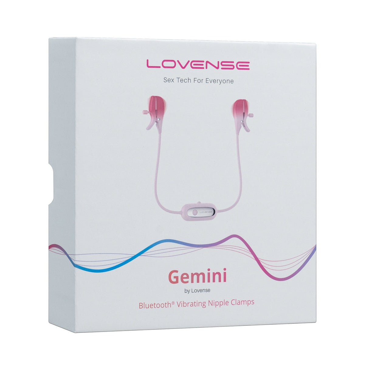 Lovense - Gemini App-Controlled Vibrating Nipple Clamps (Pink) Nipple Clamps (Vibration) Rechargeable