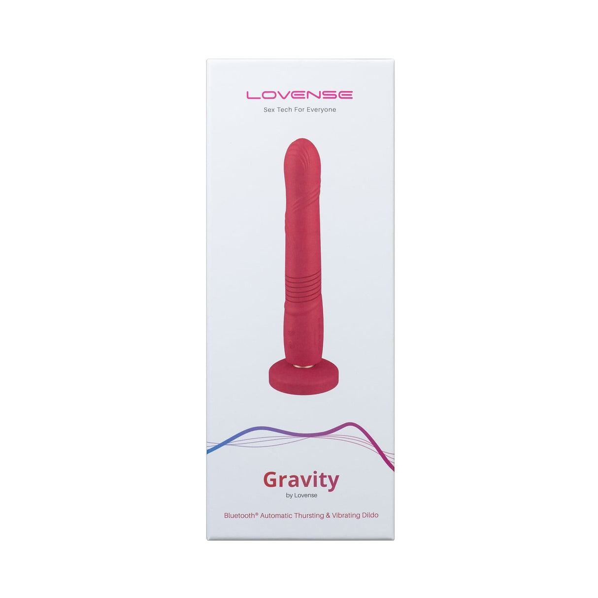 Lovense - Gravity App-Controlled Thrusting Dildo (Red) Realistic Dildo with suction cup (Vibration) Rechargeable