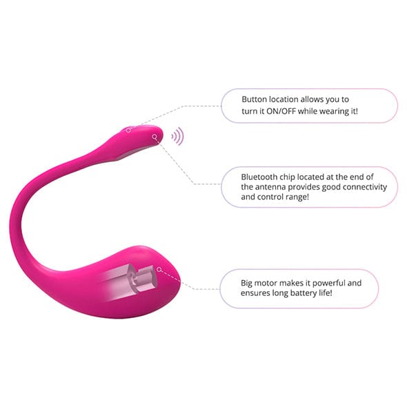 Lovense - Lush 2 App-Controlled Bullet Egg Vibrator (Pink) Wireless Remote Control Egg (Vibration) Rechargeable