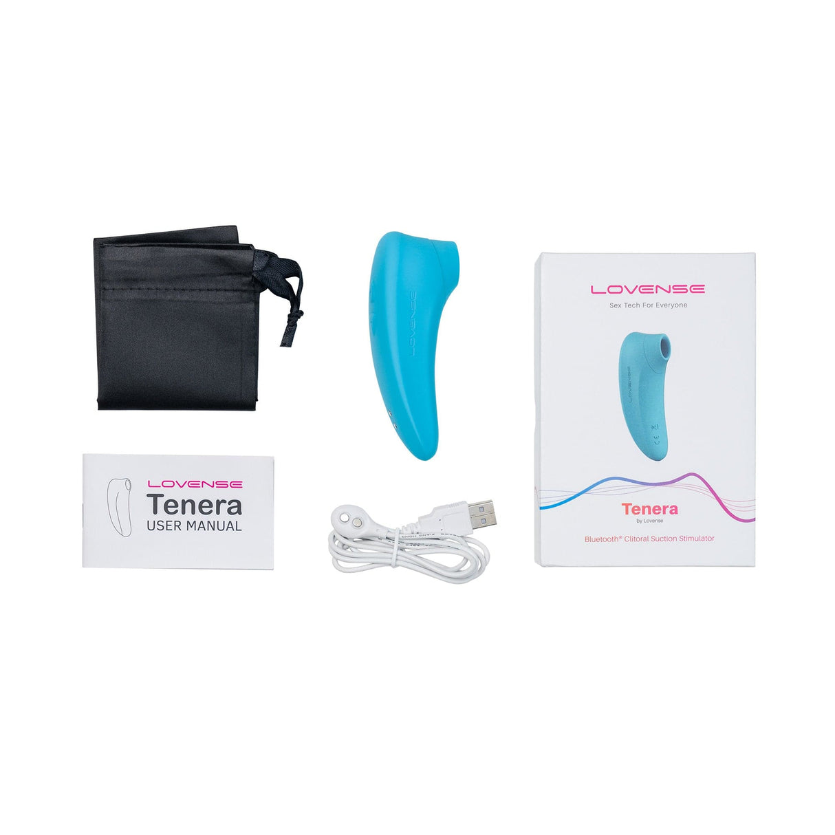 Lovense - Tenera App-Controlled Clitoral Air Stimulator Vibrator (Teal) Clit Massager (Vibration) Rechargeable