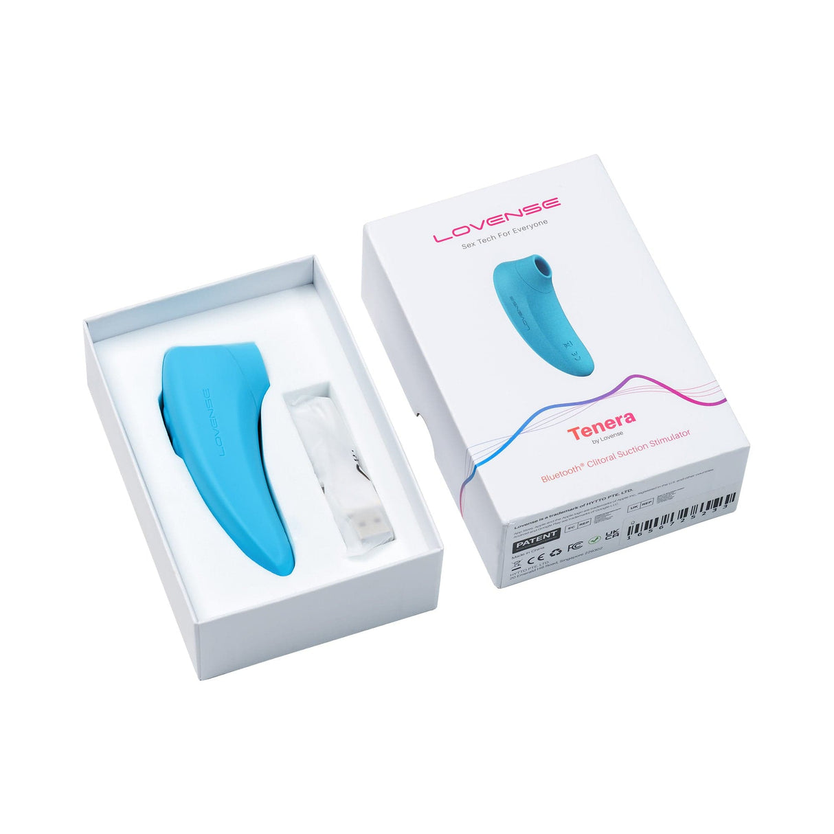 Lovense - Tenera App-Controlled Clitoral Air Stimulator Vibrator (Teal) Clit Massager (Vibration) Rechargeable