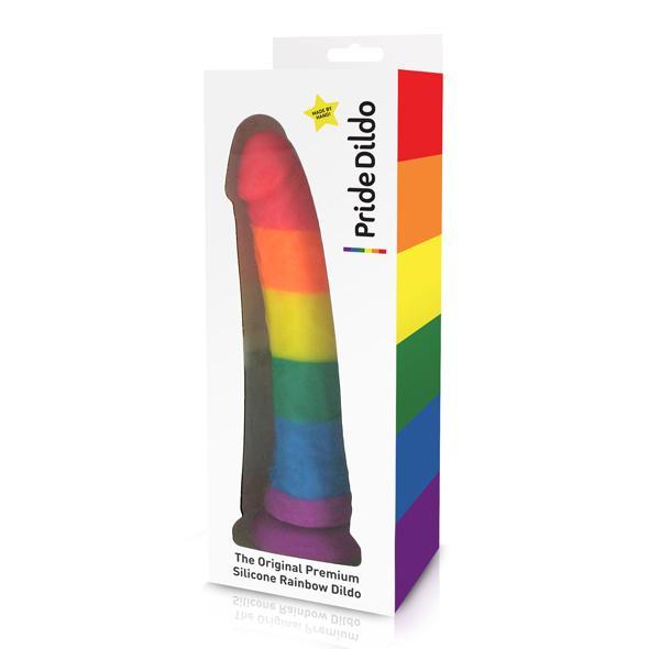 Pride Dildo - Silicone Rainbow Dildo 8" - CherryAffairs.sg