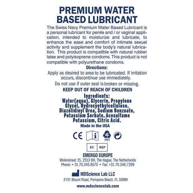 Swiss Navy - Premium Water Based Lubricant 32oz SN1025 CherryAffairs