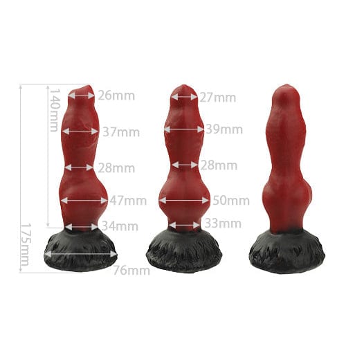 Tomax - Garm Regular Silicone Dildo (Wine Red) Non Realistic Dildo w/o suction cup (Non Vibration)