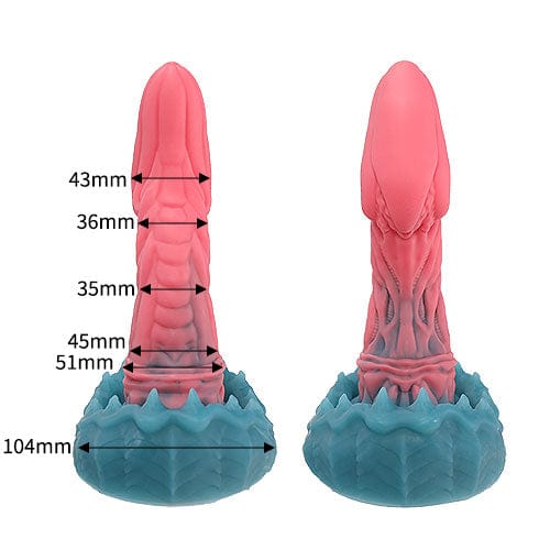 Tomax - Mimic Dragon Predator Regular Silicone Dildo (Pink) Non Realistic Dildo w/o suction cup (Non Vibration)