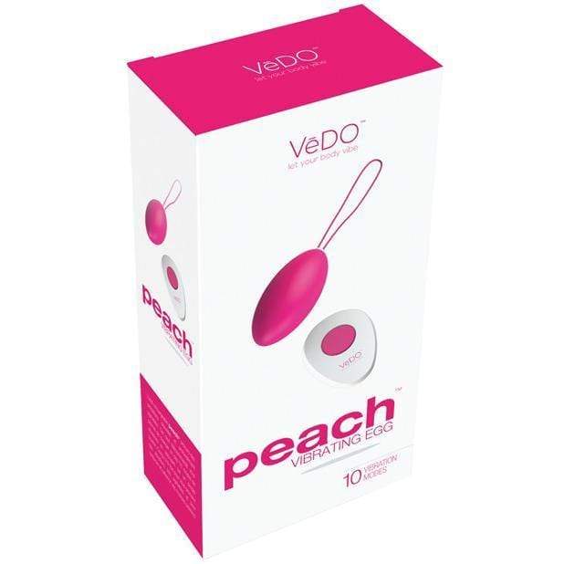 VeDO - Peach Rechargeable Egg Vibrator (Foxy Pink) Wireless Remote Control Egg (Vibration) Rechargeable