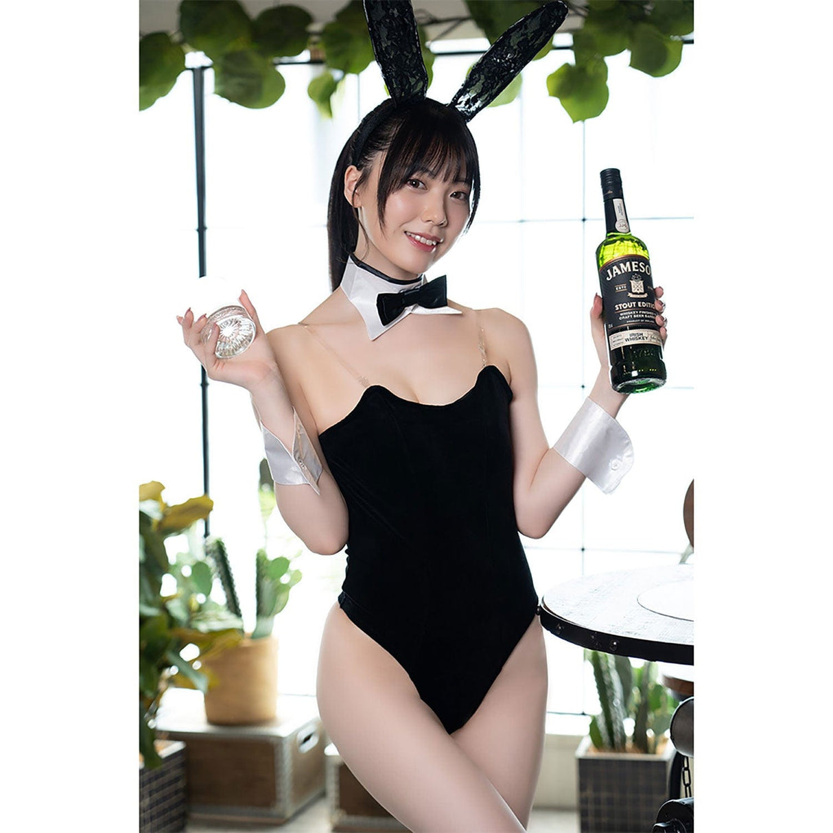 AandT - Fluffy and Cute Sexy Bunny Girl Costume (Black) AT1035 CherryAffairs