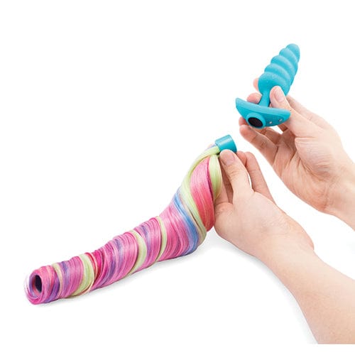 B Vibe - Unicorn Tail Vibrating Butt Plug Special Edition (Blue) |  CherryAffairs  CherryAffairs.sg