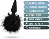 Blush Novelties - Anal Adventures Platinum Rabbit Tail Anal Plug (Black) BN1157 CherryAffairs