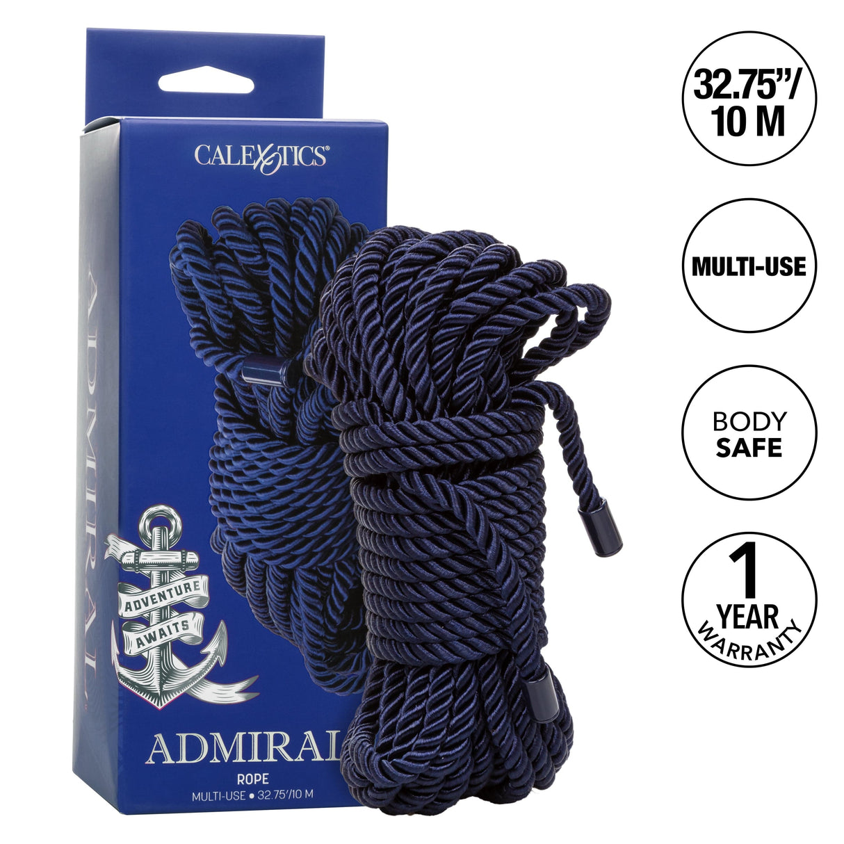 California Exotics - Admiral Bondage Rope 10m (Blue) CE2091 CherryAffairs