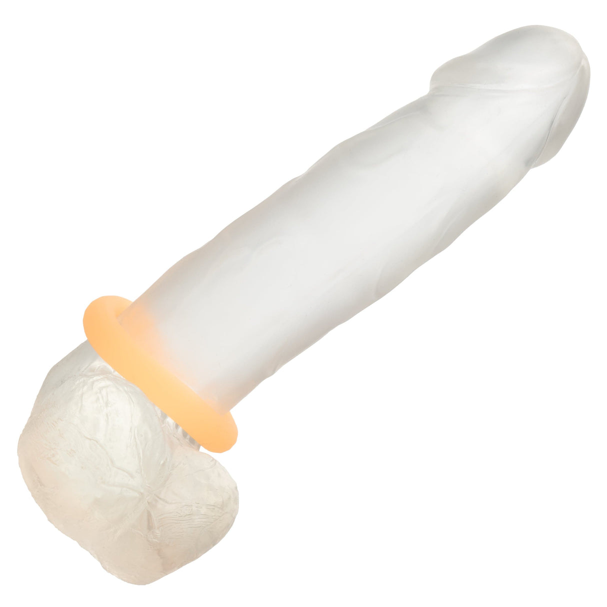 California Exotics - Alpha Glow In The Dark Liquid Silicone Prolong Medium Cock Ring (Orange) CE2098 CherryAffairs