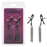 California Exotics - Euphoria Collection Chain Nipple Clamps (Black) CE2068 CherryAffairs