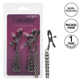 California Exotics - Euphoria Collection Chain Nipple Clamps (Black) CE2068 CherryAffairs