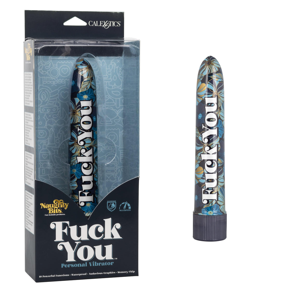 California Exotics - Naughty Bits Fuck You Personal Vibrator (Blue) CE2033 CherryAffairs