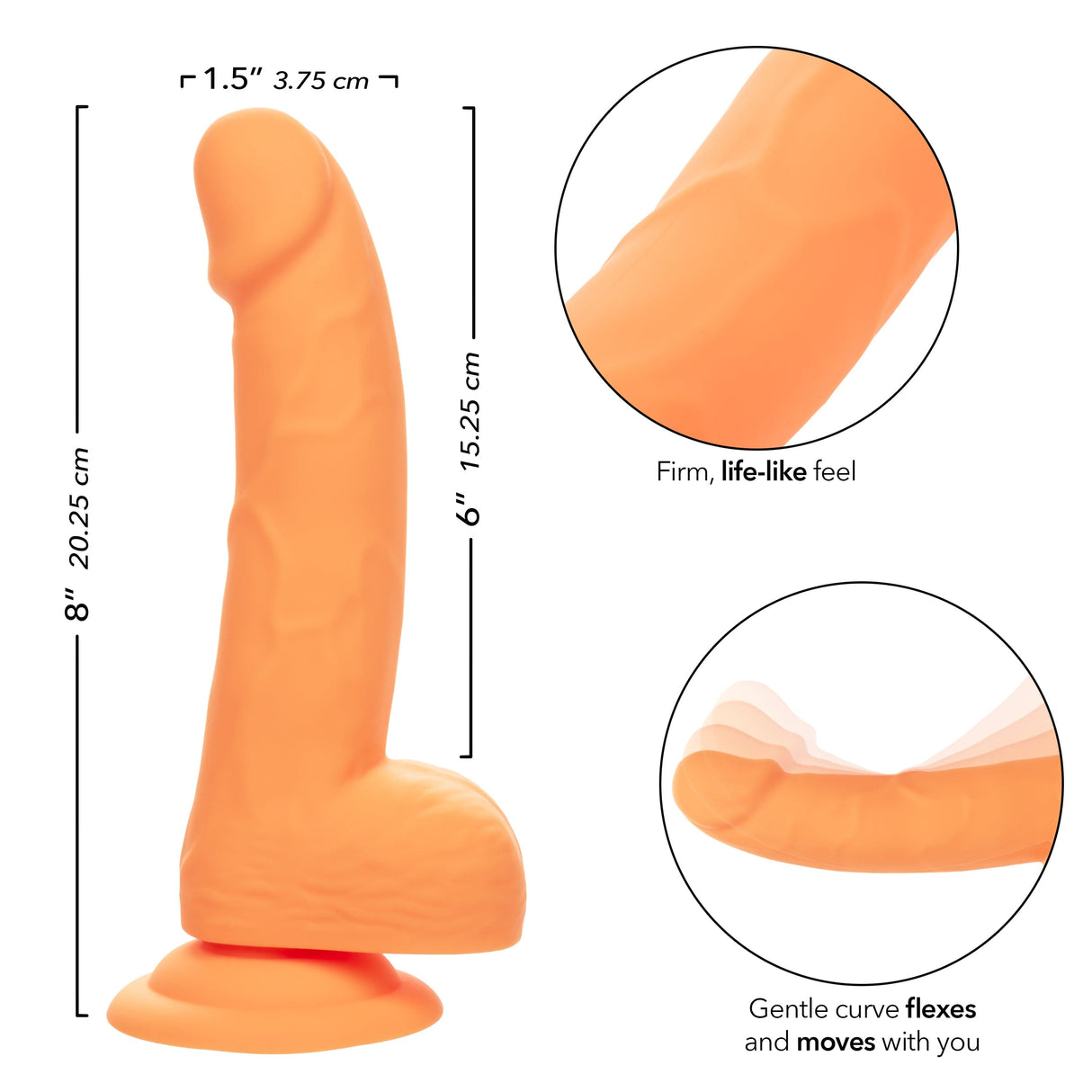 California Exotics - Neon Silicone Studs Realistic Dildo 6" CherryAffairs