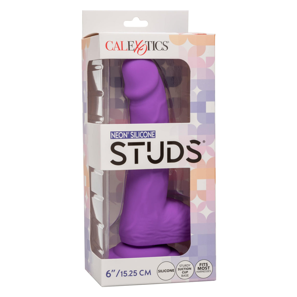 California Exotics - Neon Silicone Studs Realistic Dildo 6" CherryAffairs