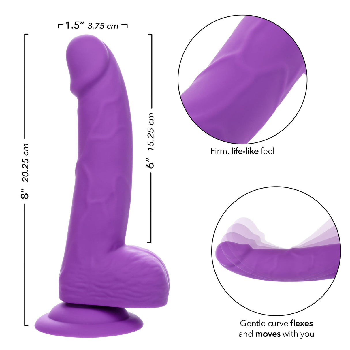 California Exotics - Neon Silicone Studs Realistic Dildo 6" CherryAffairs