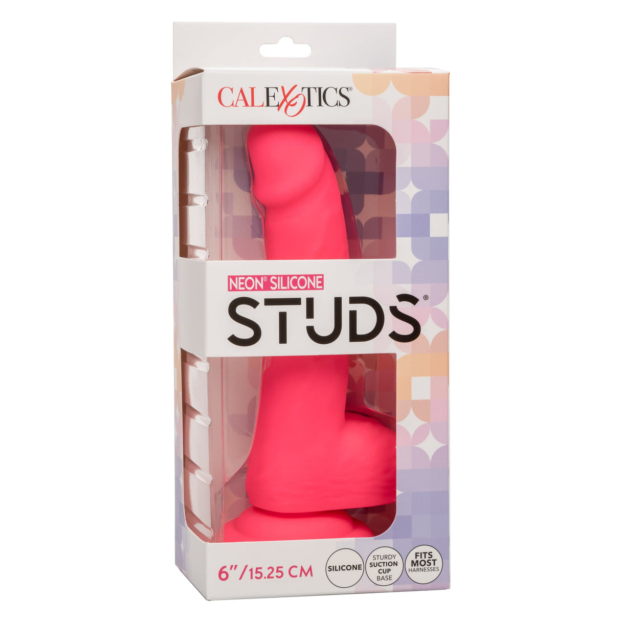 California Exotics - Neon Silicone Studs Realistic Dildo 6" CherryAffairs