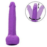 California Exotics - Rechargeable Gyrating and Thrusting Silicone Studs Realistic Dildo with Balls 9.5" (Purple) CE2045 CherryAffairs