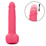 California Exotics - Rechargeable Rumbling and Thrusting Silicone Studs Realistic Dildo with Balls 9.5" (Pink) CE2046 CherryAffairs