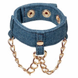 California Exotics - Ride 'em Premium Denim Collection Wrist Cuffs (Blue) CE2089 CherryAffairs