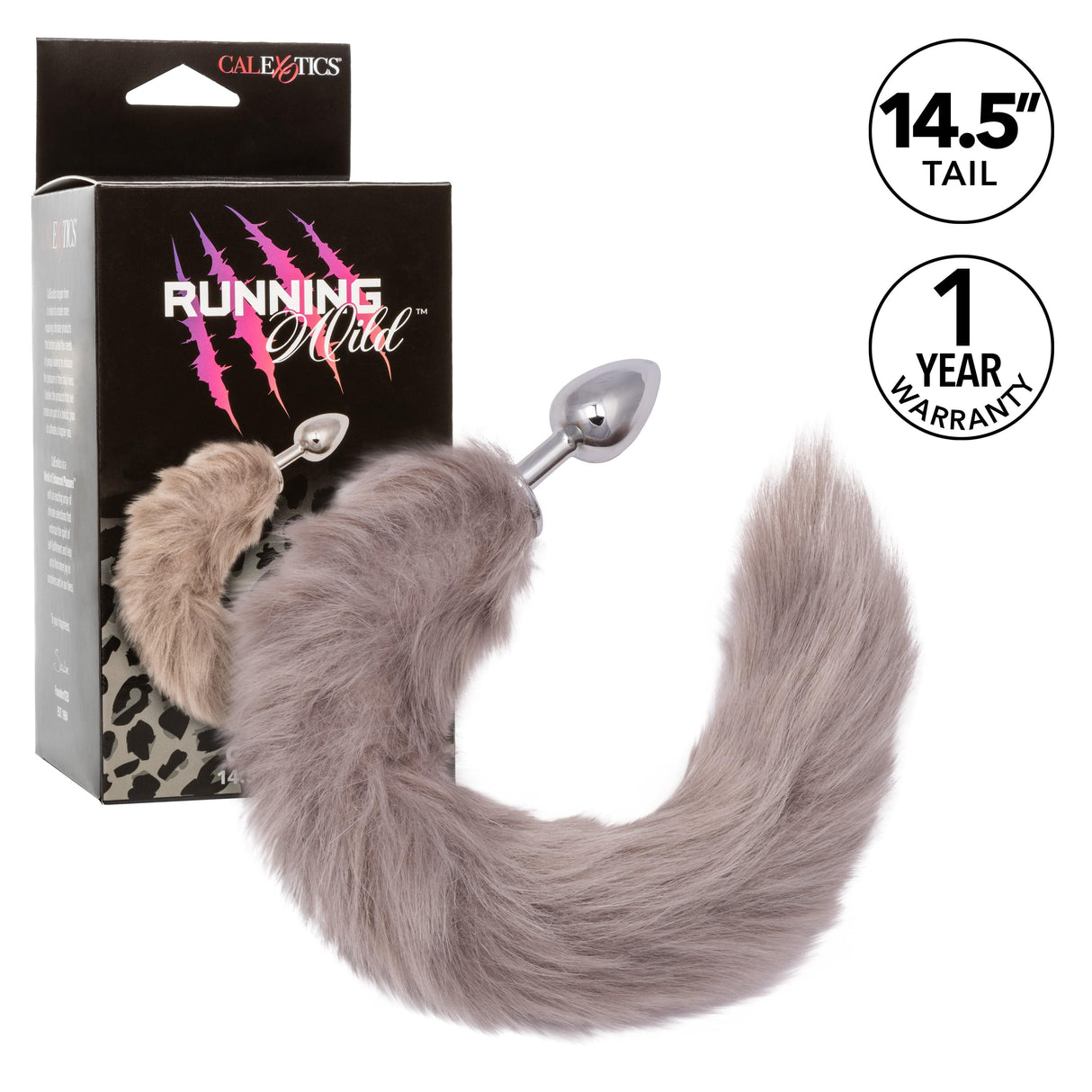 California Exotics - Running Wild Fur Tail Metal Anal Plug CherryAffairs