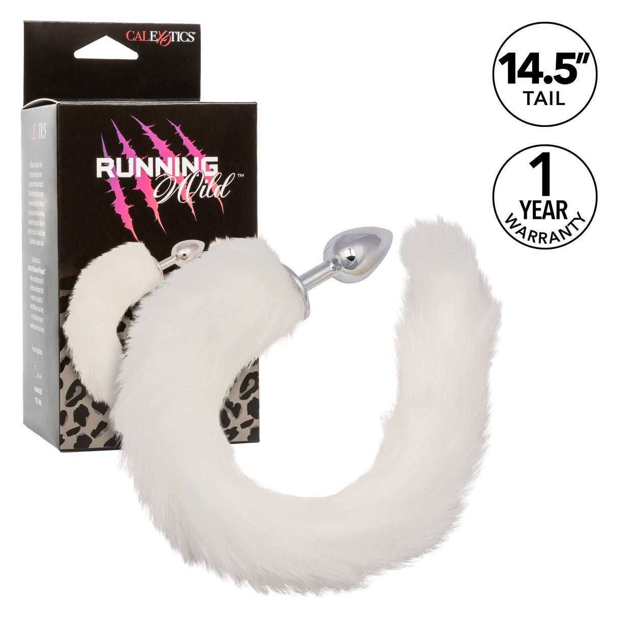 California Exotics - Running Wild Fur Tail Metal Anal Plug CherryAffairs