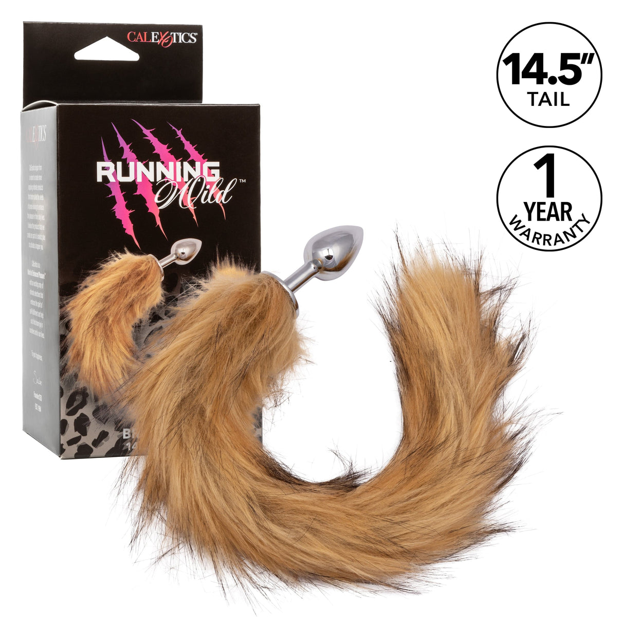 California Exotics - Running Wild Fur Tail Metal Anal Plug CherryAffairs