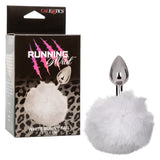 California Exotics - Running Wild White Bunny Tail Metal Anal Plug CherryAffairs